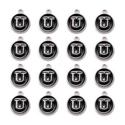 Platinum Plated Alloy Charms LS-ENAM-S118-02U-P-1