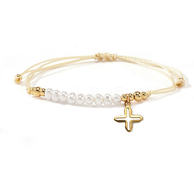 304 Stainless Steel Cross Charm Bracelets NZ8647-3-1
