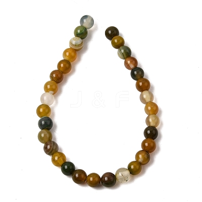 Natural Striped Agate/Banded Agate Beads Strands G-Z060-A01-A18-1