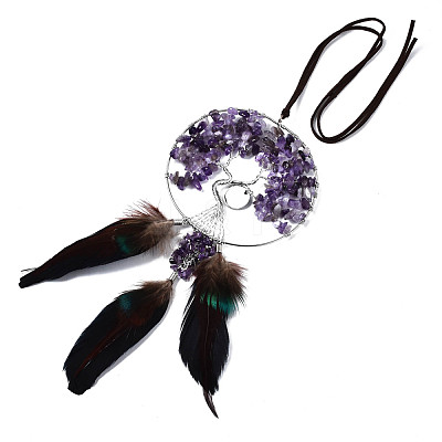 Natural Amethyst Big Pendants G-T133-15D-1