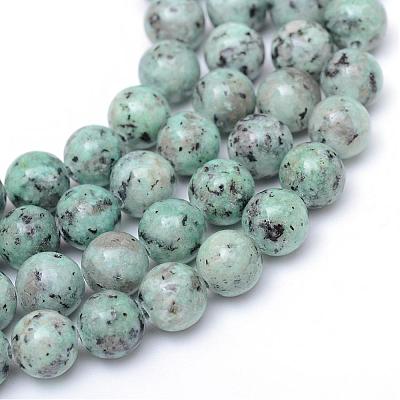 Natural Sesame Jasper/Kiwi Jasper Bead Strands G-R345-10mm-12-1