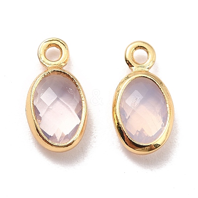 Eco-Friendly Brass with Glass Pendants X-KK-K268-01T-1