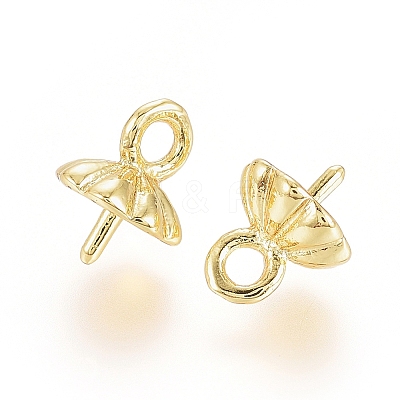 Brass Peg Bails Pendants X-KK-G389-31G-1