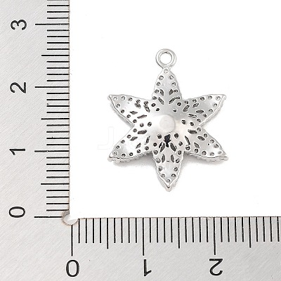 Brass Pave Clear Cubic Zirconia Pendants KK-Z061-09P-02-1