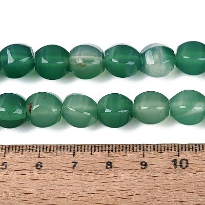 Natural Green Onyx Agate Beads Strands G-Q608-08A-03-1