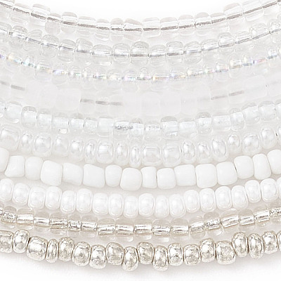 3MM Gradient Color Glass Seed Beaded Choker Necklaces for Women NJEW-JN05878-1