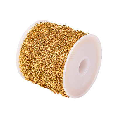 Brass Flat Oval Cable Chains CHC-CJ0001-18-NR-1