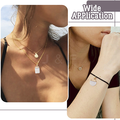 Electroplate Natural Freshwater Shell Pendants SHEL-TA0001-05-1