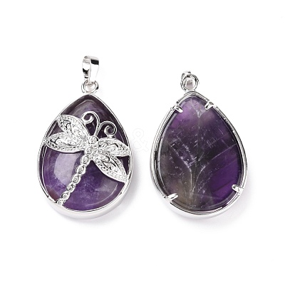 Natural Amethyst Pendants G-G900-01P-06-1