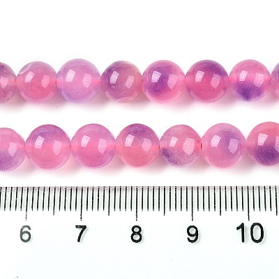Dyed Natural White Jade Beads Strands G-T138-8mm-210-29-1
