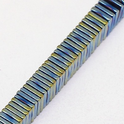 Electroplate Non-magnetic Synthetic Hematite Heishi Beads Strands G-J171A-4x4mm-04-1