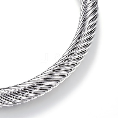 Tarnish Resistant 304 Stainless Steel Torque Cuff Bangles BJEW-D437-A15-1