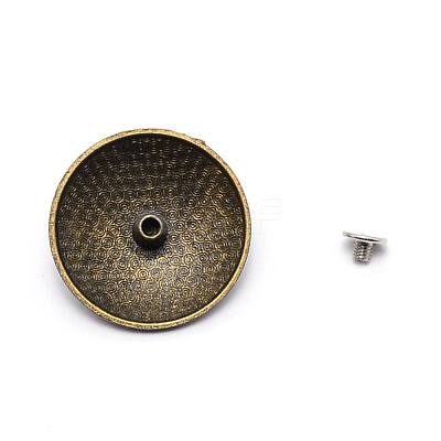 1-Hole Alloy & Turquoise Decorative Rivets PALLOY-WH0092-09B-AB-1