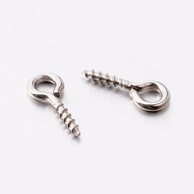 304 Stainless Steel Screw Eye Pin Peg Bails STAS-E076-08-1