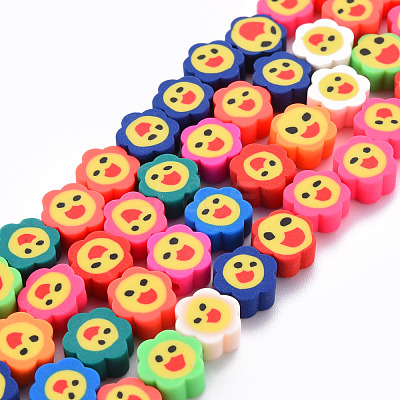 Handmade Polymer Clay Beads Strands CLAY-N008-013-1