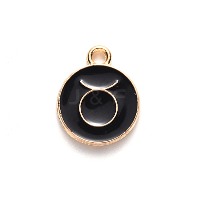 Alloy Enamel Pendants X-ENAM-S124-01B-08C-1