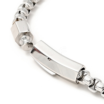 Non-Tarnish 304 Stainless Steel Box Chain Bracelet for Men Women BJEW-E009-02P-1