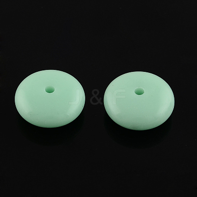 Donut Solid Color Opaque Acrylic Beads X-SACR-S037-M05-B-1