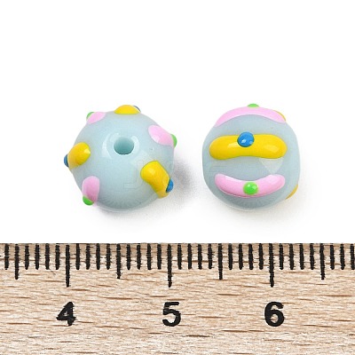 Baking Paint Glass Enamel Beads LAMP-R004-05B-1