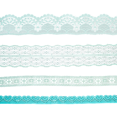 4 Styles Polyester Lace Trim OCOR-GF0005-25B-1