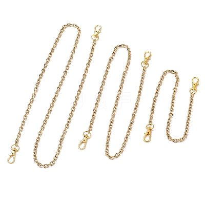 3Pcs 3 Sizes 304 Stainless Steel Cable Chain Purse Chains AJEW-BA00159-1