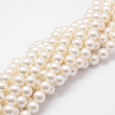 Shell Pearl Bead Strands X-BSHE-L026-03-8mm-1