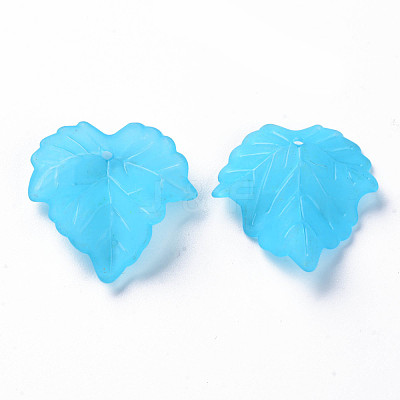 Autumn Theme Transparent Frosted Acrylic Pendants PAF002Y-1
