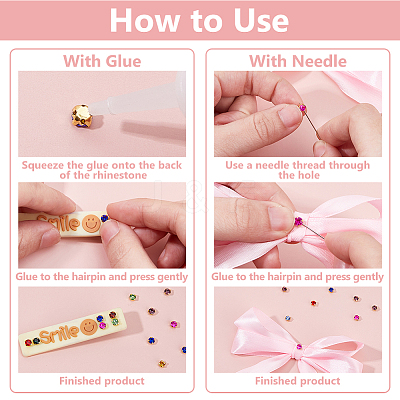1300pcs Glass Sew on Rhinestone FIND-HS0001-62C-1