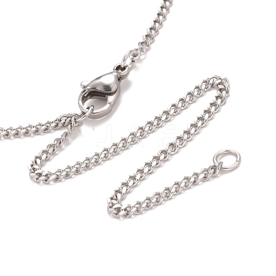 Brass Human Hug Pendant Necklace with 201 Stainless Steel Curb Chains for Women NJEW-I114-01P-1