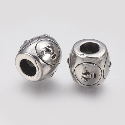 Ion Plating(IP) 304 Stainless Steel European Beads STAS-J022-049AS-1