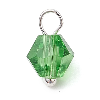 7Pcs Imitation Austrian Crystal Glass Pendants PALLOY-JF02910-02-1