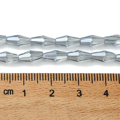 Transparent Electroplate Glass Beads Strands GLAA-K064-05A-PL03-1