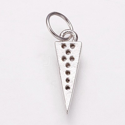 Brass Micro Pave Cubic Zirconia Charms KK-P134-16P-1