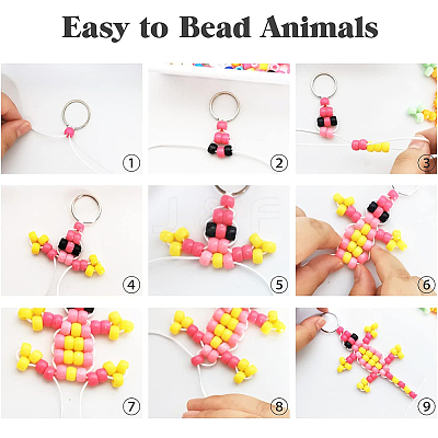 400Pcs Acrylic European Beads MACR-SP0001-02-1