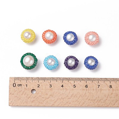 Polymer Clay Rhinestone Beads RB-S055-40-1