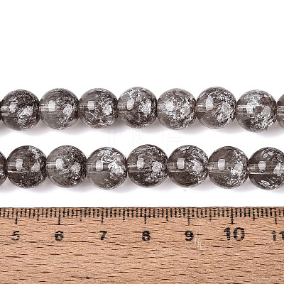 Transparent Half Spray Painted Glass Beads Strands LS-GLAA-Q110-02A-11-1