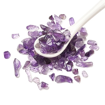Natural Amethyst Chip Beads G-Q193-02A-1