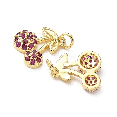 Brass Micro Pave Cubic Zirconia Pendants KK-L243-02G-03-1