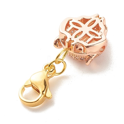 Brass Micro Pave Cubic Zirconia Pendants HJEW-JM00577-04-1