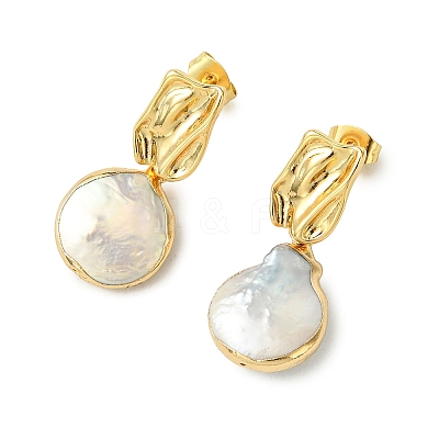 304 Stainless Steel Stud Dangle Earrings EJEW-JE07240-02-1
