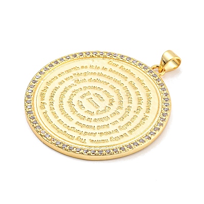 Brass with Cubic Zirconia Pendants KK-K332-16B-G01-1