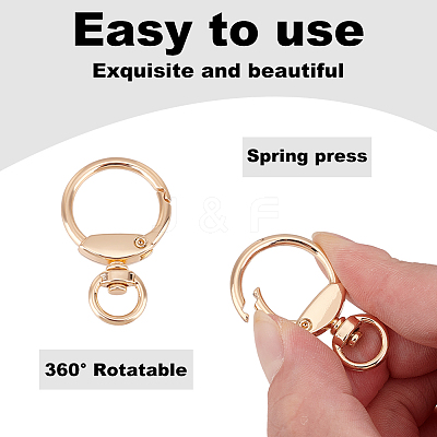 20Pcs Alloy Swivel Key Chain Spring Gate Clasp FIND-AN0001-54-1