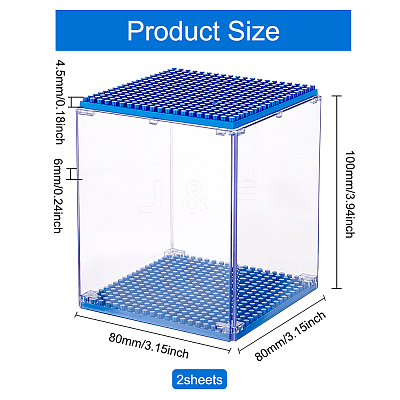 ABS Plastic Minifigure Display Cases AJEW-WH0014-07A-1