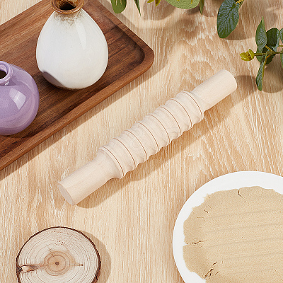 Wooden Rolling Pin AJEW-WH20141-42A-1