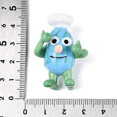 Handmade Lampwork Cartoon Chef Display Decorations LAMP-T025-12M-1