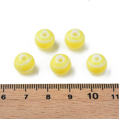 Opaque Striped Acrylic Beads MACR-S373-27D-06-1
