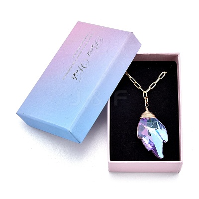 Best Wish Cardboard Pendant Necklace & Ring Boxes CBOX-L008-007B-01-1