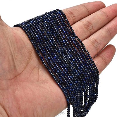 Dyed Natural Lapis Lazuli Beads Strands G-H317-A01-1