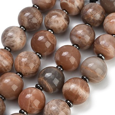 Natural Multi-Moonstone European Beads Strands GG-CBA007A-D07-01-1