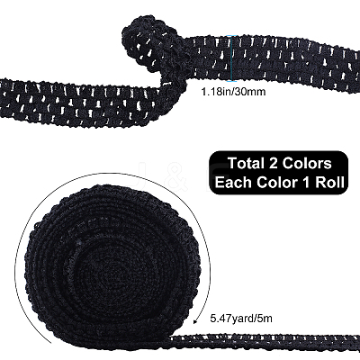 10m 2 Style Elastic Polyester Baby Headbands OHAR-GF0001-06B-1